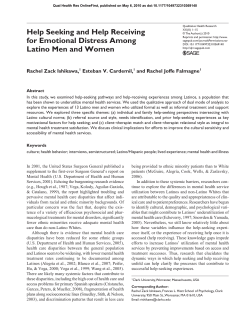 Help Seeking and Help Receiving for Emotional