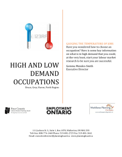 High and low demand occupations