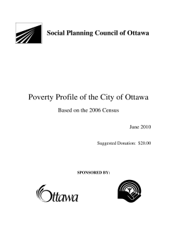 Poverty Profile of the City of Ottawa