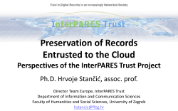 Preservation of Records Entrusted to the Cloud