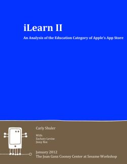 iLearn II: Analysis of the Education Category of Apple`s App Store