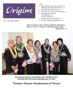 Origins - Tenrikyo Mission Headquarters of Hawaii