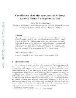 Conditions that the quotient of $ L $-fuzzy up