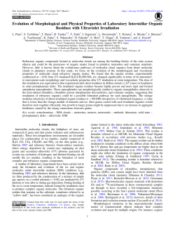 Evolution of Morphological and Physical Properties of Laboratory