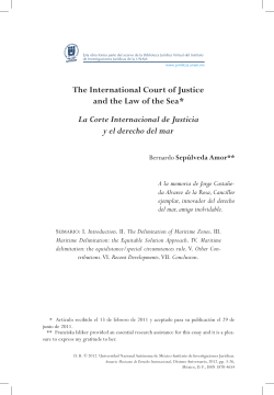 The International Court of Justice and the Law of the Sea* La Corte