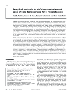 Analytical methods for defining stand&ndash;clearcut edge effects
