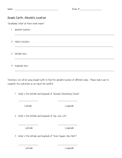 Maps and Globes Packet - San Jose Unified School District