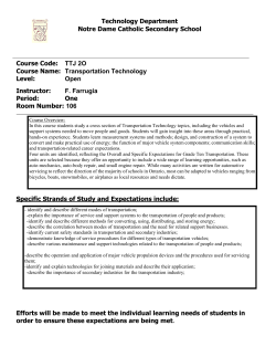 Technology Department Notre Dame Catholic Secondary School