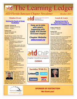 October 2015 - ATD Florida Suncoast