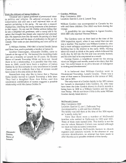 It is believed that William Gordon went to