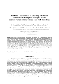 Heat and Mass transfer on Unsteady MHD Free Convection