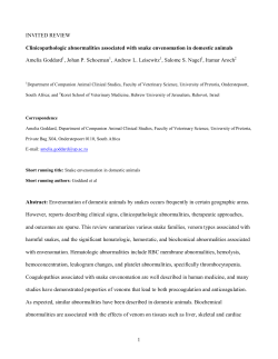 1 INVITED REVIEW Clinicopathologic abnormalities associated with