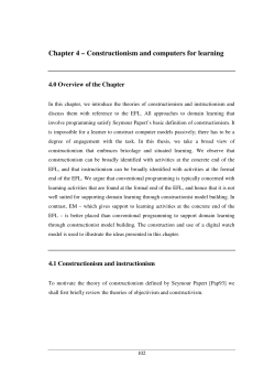 Chapter 4 &ndash; Constructionism and computers for learning