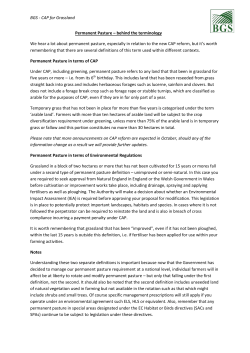 Permanent Pasture &ndash; behind the terminology