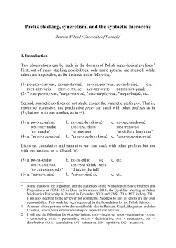 Prefix stacking, syncretism, and the syntactic hierarchy