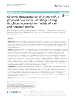 Genomic characterization of Ensifer aridi, a proposed new species