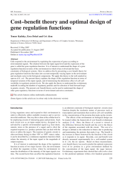 Cost--benefit theory and optimal design of gene regulation functions