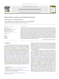Infant industry protection and industrial dynamics