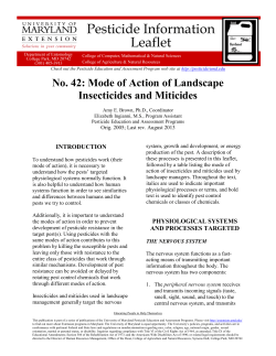 No. 42: Mode of Action of Landscape Insecticides and Miticides. Rev