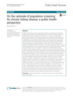 On the rationale of population screening for