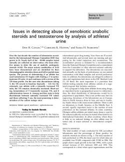 Issues in detecting abuse of xenobiotic anabolic steroids and