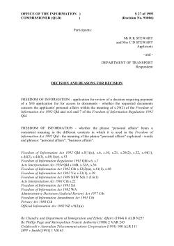 Decision - Stewart - Office of the Information Commissioner