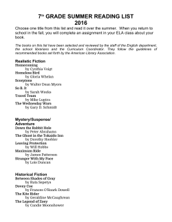 Entering Grade 7 - Westford Public Schools