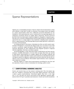 Sparse Representations - A Wavelet Tour of Signal Processing