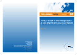 Franco-British military cooperation: a new engine for