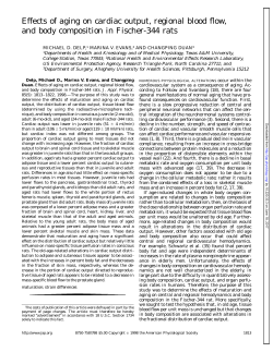 Effects of aging on cardiac output, regional blood flow, and body