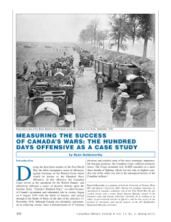 mEASuriNG THE SuCCESS OF CANADA`S WArS: THE HuNDrED