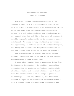 Presidents and Trustees - Cornell University ILR School