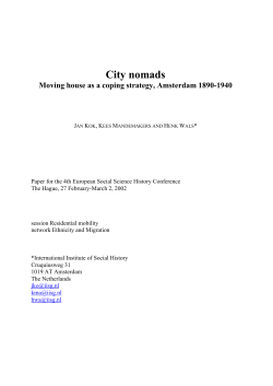 City nomads - International Institute of Social History