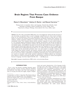 Brain regions that process case: Evidence from basque