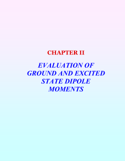 evaluation of ground and excited state dipole moments