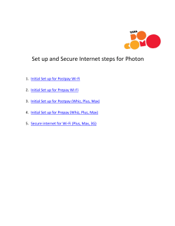 Set up and Secure Internet steps for Photon
