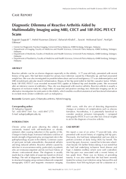 Diagnostic Dilemma of Reactive Arthritis Aided by