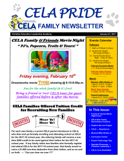 January 27, 2017 - Christian Education Leadership Academy