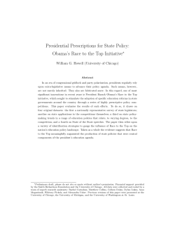 Presidential Prescriptions for State Policy: Obama`s Race to the Top