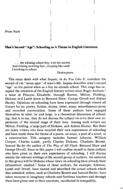 PremNath the whining school-boy, with his satchel And shining