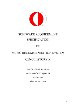 software requirement specification of music recommendation system