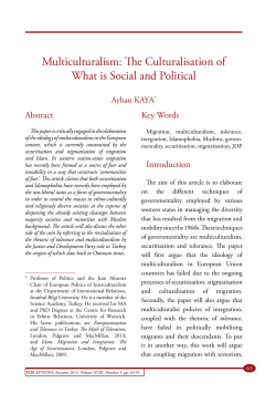 Multiculturalism: The Culturalisation of What is Social and Political