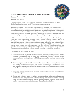 1 PUBLIC WORKS MAINTENANCE WORKER
