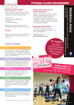 Middleton Arena Fitness Programme
