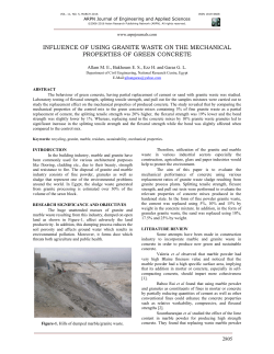 influence of using granite waste on the mechanical
