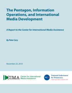 The Pentagon, Information Operations, and International Media
