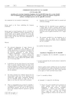 Commission Regulation (EC) No 1166/2009 of 30 November 2009