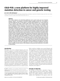 COLD-PCR: a new platform for highly improved mutation detection