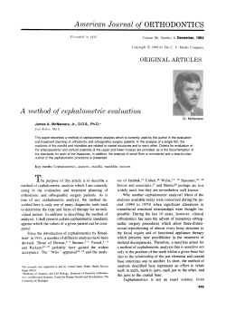 American Journal qf ORTHODONTICS A method of`cephalomettic
