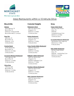 Area Restaurants within a 10 Minute Drive